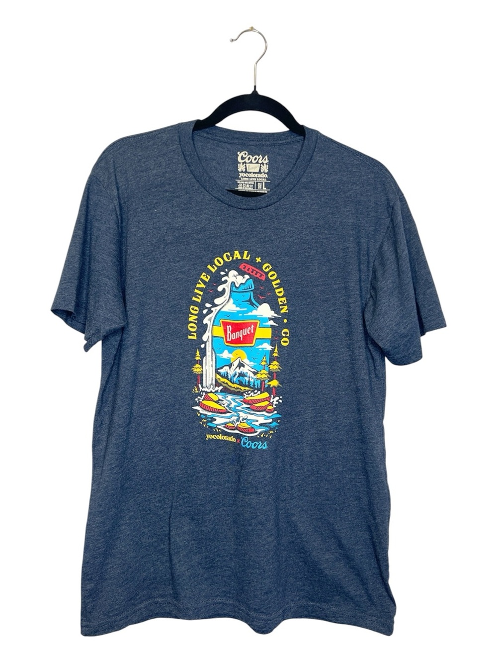 YOCOLORADO x COORS BANQUET Graphic Print Bottle Tee size Large